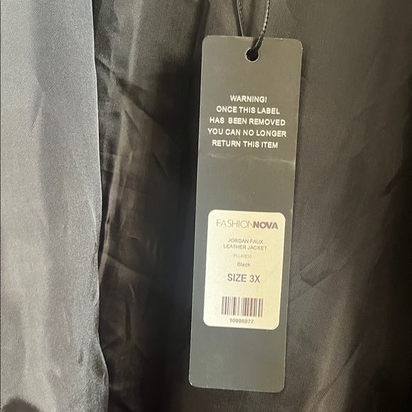 Fashion Nova Black Faux Leather Jacket - Picture 2 of 2